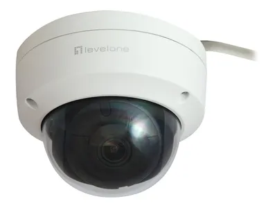 Produktbild von LevelOne GEMINI Feste-Dom-IP-Netzwerk-Kamera, 4 Megapixel, H.265, 802.3af PoE, IR-LEDs, Innen / Außen, IP-Sicherheitskamera, Innen & Außen, Kabelgebunden, Zimmerdecke, Weiß, Dome