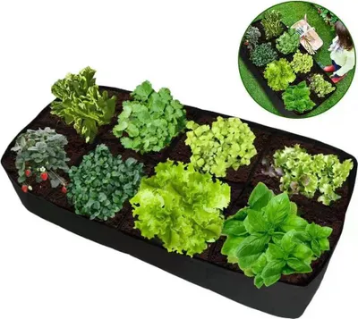 Produktbild von Hochbeet Stoff 180x90x30 cm – Rechteckiges Anzuchtbeet, Pflanzkasten für Kräuter, Blumen & Gemüse im Garten, robust & langlebig