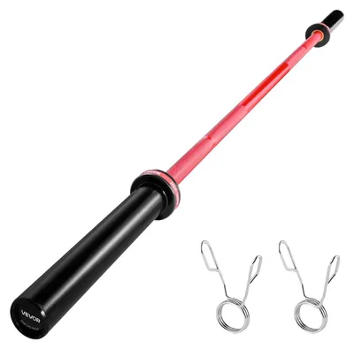 Immagine prodotto di VEVOR Bilanciere con barra di trazione da 180 cm con impugnatura zigrinata per allenamento di forza, sollevamento pesi, squat, stacchi da terra, distensioni su panca, bilanciere adatto per dischi da 50 mm con una capacità di carico di 317,5 kg.