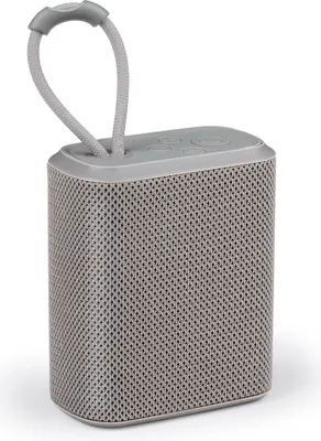 Image de Haut-parleur Bluetooth 5.3 Boîte à musique sans fil avec AUX et radio FM - Boîte de fête avec 4 heures d'autonomie - Compact et léger - Gris