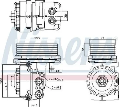 Obrázok produktu pre Ford Mondeo 2.0Ddti 10 Olejový Chladič S Pouzdrem