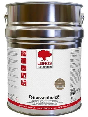 Produktbild von LEINOS Terrassenholzöl Farblos 10 l – Terrassenöl, dringt tief ein, außen