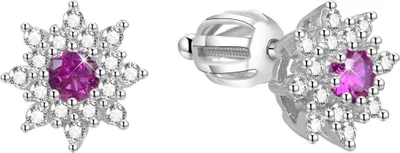 Produktbild von Silver glittering earrings for flowers AGUP1444S