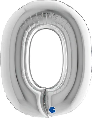 Produktbild von Folienballonbuchstabe 40' O Silber