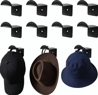 Wand-Caphalter, 8 Stück, selbstklebend, für Baseballcaps und Hüte