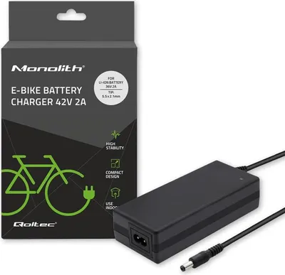 Obrázok produktu pre Qoltec 50760 Charger for e-bike batteries 36V | 42V | 2A | 5.5*2.1