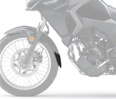 Produktbild von Puig Kawasaki Versys-x 300 17 Vorderradkotflügelverlängerung Schwarz  Schwarz One Size