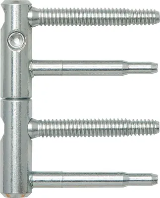Produktbild von Türband ANUBA 3-DIM 2-tlg. Bolzen 60 mm, Bandhöhe 92mm, ø 15mm, verzinkt silber