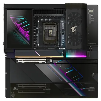 Produktbild von Gigabyte AORUS Z890 A XTREME AI TOP - Motherboard - E-ATX - LGA1851-Sockel - Z890 Chipsatz - USB4, USB 3.2 Gen 2, USB 3.2 Gen 1, USB-C 3.2 Gen 2x2 - 2 x 2.5 Gigabit LAN, Bluetooth, Wi-Fi 7 - Onboard-Grafik (CPU erforderlich)