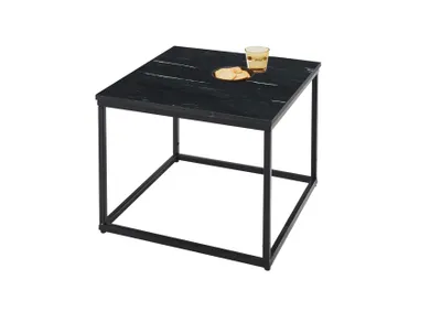 Produktbild von Couchtisch - Schwarz - Marmor - Metall - 60 x 60 cm