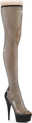 Produktbild von DELIGHT-3009 Damen Boots von Pleaser, Schwarz EU 41, US 11