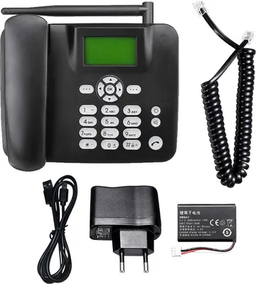 Produktbild von 2G Schnurloses Festnetztelefon mit SIM-Karten-Support GSM 850/900/1800/1900MHz, Antenne, Radio, Wecker, SMS – für Büro, Zuhause & Callcenter
