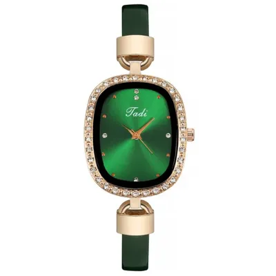 Produktbild von Elegante Damenuhr Jenny in Grün mit Kristallen KP33599