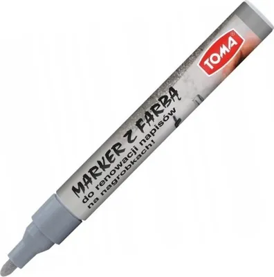 A marker pen for restoring inscriptions on gravestones.
