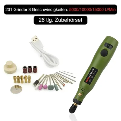 Produktbild von Mini Akku Multifunktionswerkzeug 10W mit 25 Zubehörteilen, USB Rotationswerkzeug zum Gravieren und Schleifen