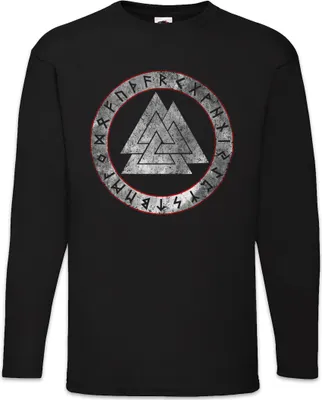 Produktbild von Urban Backwoods Viking Runes, Langarm T-Shirt, Farbe: Schwarz, Größe: 3XL