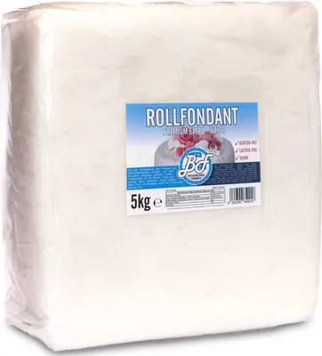 Produktbild von Brotfrei Rollfondant Premium Extra - Weiß 5kg | Flexibel, Elastisch, Reißfest | Ohne Palmfett und Konservierungsstoffe | Glutenfrei, Lactose-Frei, Vegan