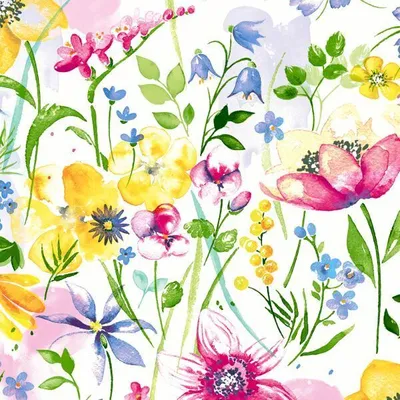 Produktbild von 240 Duni Tissue-Servietten 33 x 33 cm Flower Meadow 3-lagig