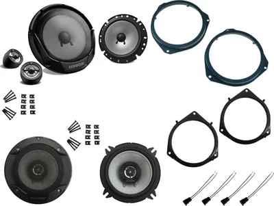 Produktbild von Kenwood Lautsprecher Set für Opel Zafira A Baujahr 1999 - 2005 Tür vorne und hinten 560 Watt