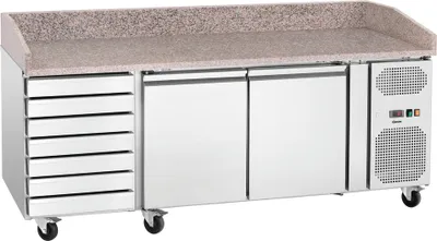 Produktbild von Bartscher Pizzakühltisch G-S7T2 mit 7 Schubladen, -2 bis 8 °C, 2015 mm breit