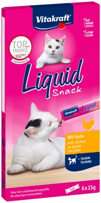 Image de Vitakraft Cat Liquid Poulet / Taurine 6 x 15 g