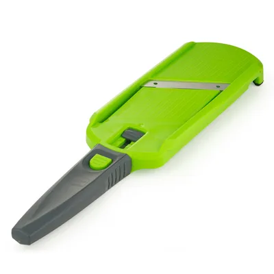 Obrázok produktu pre Börner Multi Slicer – krájač na zeleninu, strúhadlo na zemiaky, krájač na uhorky, praktický krájač, kuchynské strúhadlo, farba: zelená/sivá