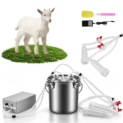Elektrische Ziegenmelkmaschine, 5 l, einstellbare Saugkraft, bionisch