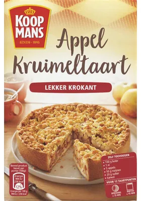 Produktbild von Koopmans Apfelstreuselkuchen Mix 390g – Backmischung für klassischen Apfelkuchen