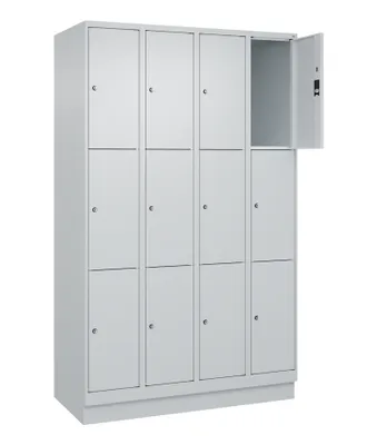 Produktbild von CP Schließfachschrank Classic PLUS lichtgrau 080020-403 S10009, 12 Schließfächer 120,0 x 50,0 x 195,0 cm