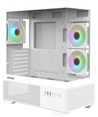Image de Boîtier PC Moyen Tour ZALMAN CHRONIX V2, ATX, Blanc, 3x120mm A-RGB, 2x Verre Trempé