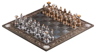 Produktbild von Resin Chess Set – Greek Mythology vs Roman Mythology, Hand-Painted
