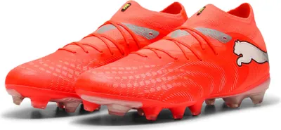 Produktbild von PUMA Future 9 Pro FG/AG, Fußball, Männlich, Grau, Orange, Erwachsener, Einfarbig, Schnürverschluss