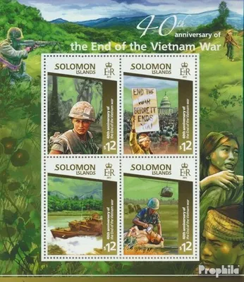 Produktbild von Briefmarken Salomoninseln 2015 Mi 3057-3060 Kleinbogen (kompl. Ausg.) postfrisch Vietnamkrieg