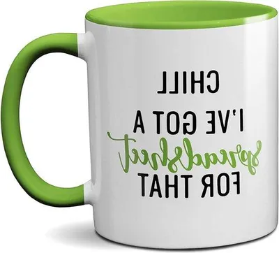 Immagine prodotto di Tazza da caffè con motivo a dinosauri - Manico robusto - Vetroceramica con manico verde - Lavabile in lavastoviglie e utilizzabile nel microonde
