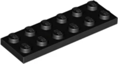 Obrázek produktu pro Lego® 2x6 desek 3795 - 100 dílků černá