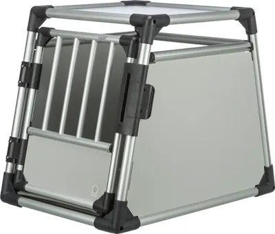Produktbild von TRIXIE Transportbox, Aluminium - hellgrau/silber - 53 × 61 × 74 cm