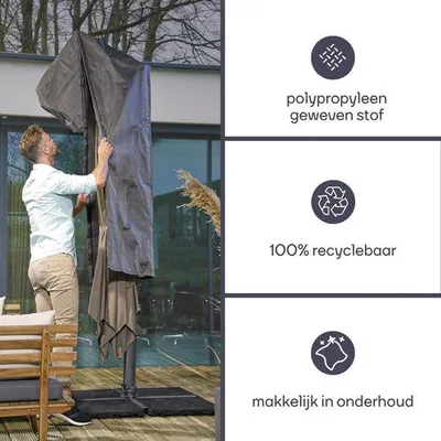 Obrázok produktu pre Ochranný poťah na slnečník do Ø 300 cm – nepremokavý a odolný voči poveternostným vplyvom – pre veľké slnečníky