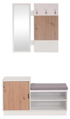 Zdjęcie produktu dla Szafa Dana z ławką na buty, biała