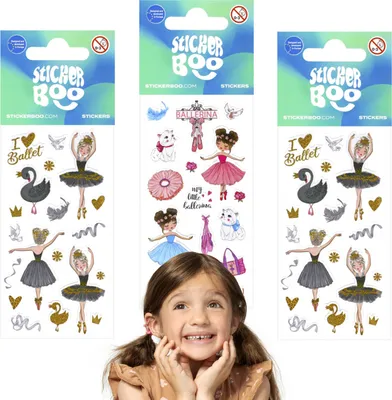 Zdjęcie produktu dla Zestaw naklejek Ballerina, naklejki dla dziewczynek