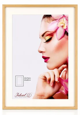 Produktbild von 3D Objektrahmen Holz Bilderrahmen Wanddeko Collage Poster Shirt Trikot Rahmen HR - Farbe: Natur | Format: 50x70