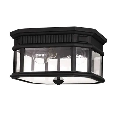 Zdjęcie produktu dla Plafon zewnętrzny Cotswold Lane 2xE27 czarny Feiss FE-COTSLN-F-BK