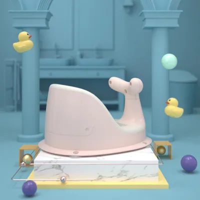 Image de Siège de bain pour bébé, en forme de baleine, avec 4 ventouses, pour baignoire