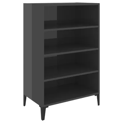 Obrázek produktu pro Příborník šedý s vysokým leskem 57x35x90 cm kompozitní dřevo