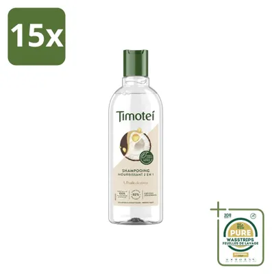 Immagine prodotto di 15 flaconi di shampoo nutriente 2-in-1 Timotei - 300 ml - Confezione risparmio - 15 pezzi