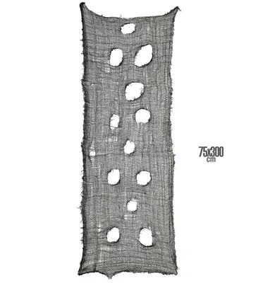 Obrázok produktu pre Čierna dekoračná hororová látka 60 x 300 cm - halloweenska látka