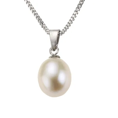 Produktbild von Zeeme Pearls Halskette 925er Sterling Silber 45cm Silber Perle weiß 500243610-45
