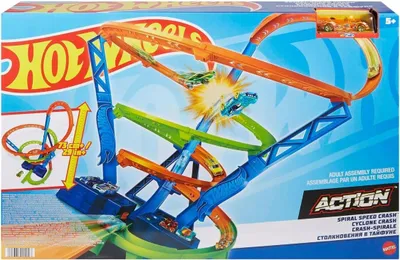 Immagine prodotto di Spirale d'urto Hot Wheels ricca di azione con 1 veicolo Hot Wheels