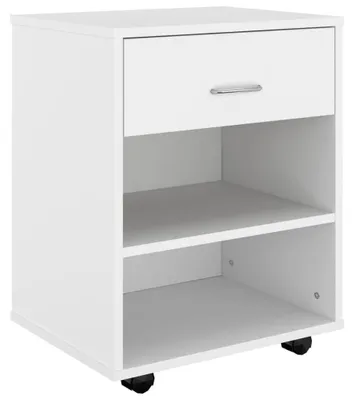 Obrázok produktu pre vidaXL Skriňa na kolieskach biela 46x36x59 cm Drevo Materiál
