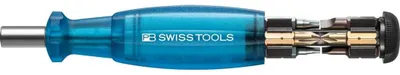 Produktbild von Swiss Tools Magazin-Bithalter blau 8-teilig Schlitz, PH, TX