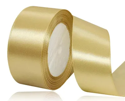 Satinband 40 mm x 22 m Gold – glänzendes Polyesterband